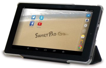 Mediacom M-FC740GO custodia per tablet 17,8 cm (7") Custodia a libro Nero, Trasparente