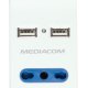 Mediacom M-PMU42 prolunghe e multiple 4 presa(e) AC Interno Bianco 2