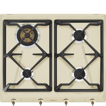 Smeg Coloniale Piano di cottura SRV864POGH Panna