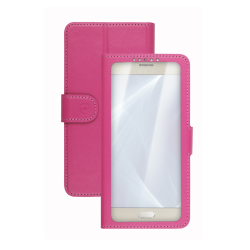 Celly Unica View custodia per cellulare 11,4 cm (4.5") Custodia a libro Rosa