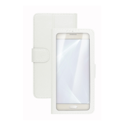 Celly Unica View custodia per cellulare 11,4 cm (4.5") Custodia a libro Bianco
