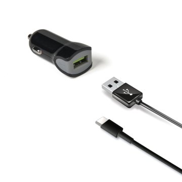 Celly CCUSBTYPEC Caricabatterie per dispositivi mobili Smartphone, Tablet Nero Accendisigari Auto