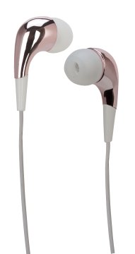 MySound Speak Mirror Auricolare Cablato In-ear Musica e Chiamate Oro rosa, Bianco