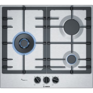 Bosch PCC6A5B90 piano cottura Acciaio inox Da incasso Gas 3 Fornello(i)