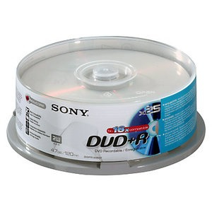 Sony DVD+R 16x, 25 4,7 GB 25 pz