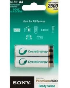 Sony Ni-MH, AA, 2500 mAh Batteria ricaricabile Stilo AA Nichel-Metallo Idruro (NiMH)