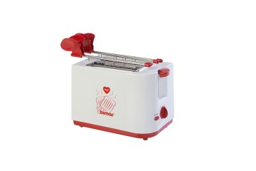 Bimar MTO19P.EU tostapane 2 fetta/e 700 W Rosso, Bianco