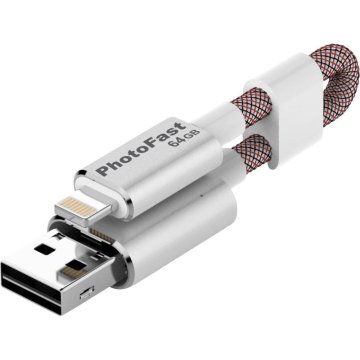 Photofast MemoriesCable Gen3 64GB unità flash USB USB Type-A / Lightning 3.2 Gen 1 (3.1 Gen 1) Argento