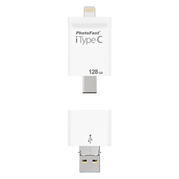 Photofast iTypeC unità flash USB 128 GB USB Type-C / Lightning 3.2 Gen 1 (3.1 Gen 1) Bianco
