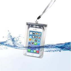 Celly SPLASHBAGWH custodia per cellulare 14,5 cm (5.7") Custodia a sacchetto Trasparente, Bianco
