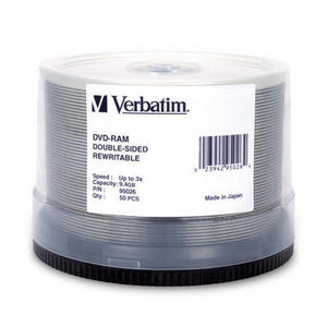 Verbatim DVD-RAM 3x Double Sided, 50pk 9,4 GB 50 pz