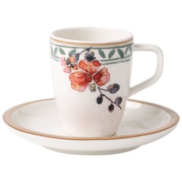 Villeroy & Boch Artesano Provençal Verdure tazza Nero, Verde, Rosso, Bianco Espresso 2 pz