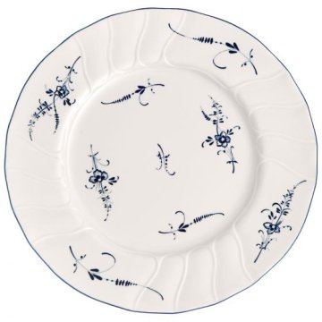 Villeroy & Boch 1023412640 piatto piano Vassoio da colazione Rotondo Porcellana Blu, Bianco 1 pz