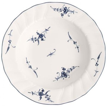 Villeroy & Boch 1023412700 piatto piano Piatto fondo Rotondo Porcellana Blu, Bianco 1 pz