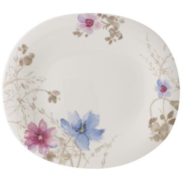 Villeroy & Boch Mariefleur Gris Basic Piatto da portata Ovale Porcellana Multicolore 1 pz