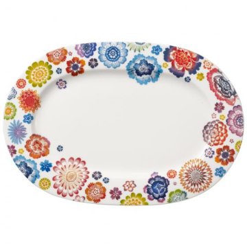 Villeroy & Boch Anmut Bloom Piatto da portata Ovale Porcellana Multicolore 1 pz