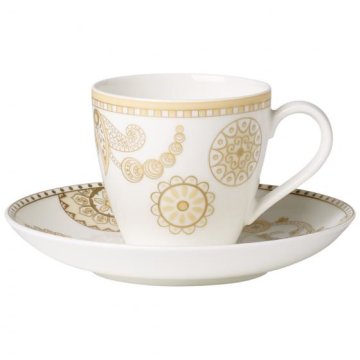 Villeroy & Boch Anmut Samarah tazza Oro, Bianco Espresso 2 pz