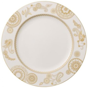 Villeroy & Boch Anmut Samarah Porcellana Oro, Bianco Rotondo Piatto da portata