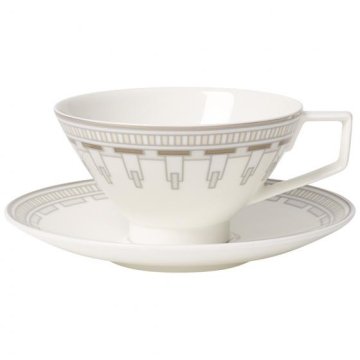 Villeroy & Boch La Classica Contura tazza Grigio, Argento, Bianco Tè 2 pz