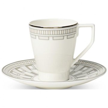 Villeroy & Boch 1043791410 tazza Grigio, Bianco Espresso 2 pz
