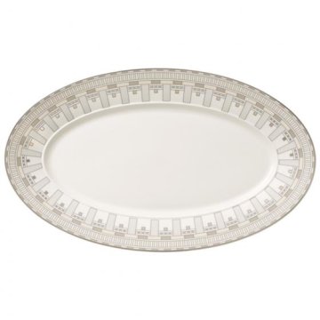 Villeroy & Boch La Classica Contura Porcellana Grigio, Argento, Bianco Ovale Piatto da portata