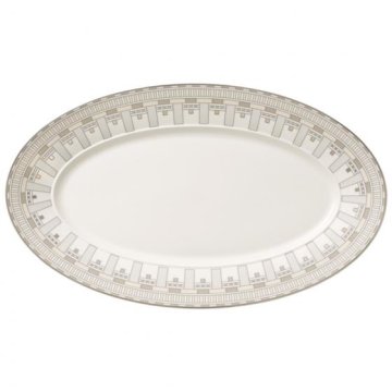 Villeroy & Boch La Classica Contura Porcellana Grigio, Argento, Bianco Ovale Piatto da portata