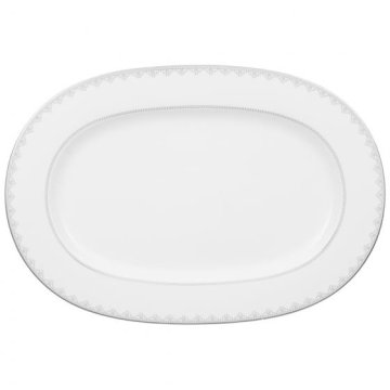 Villeroy & Boch Bianco Lace Porcellana Grigio, Bianco Ovale Piatto da portata