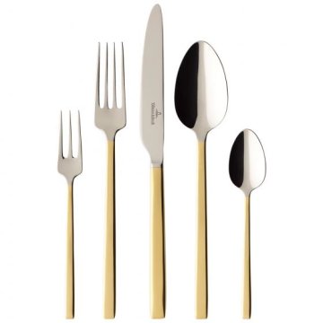 Villeroy & Boch 1264479050 set di posate 30 pz Oro, Acciaio inox
