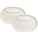 Villeroy & Boch 1041897528 piatto piano Ovale Porcellana Bianco, Legno 2 pz 2