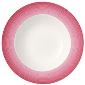 Villeroy & Boch Colourful Life Berry Fantasy Piatto fondo Rotondo Porcellana Rosa, Bianco 1 pz