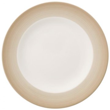 Villeroy & Boch Colourful Life Natural Cotton Piatto da portata Rotondo Porcellana Beige, Bianco 1 pz