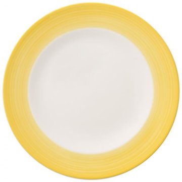 Villeroy & Boch Colourful Life Lemon Pie Vassoio da colazione Rotondo Porcellana Bianco, Giallo 1 pz