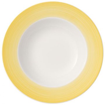 Villeroy & Boch Colourful Life Lemon Pie Piatto fondo Rotondo Porcellana Bianco, Giallo 1 pz