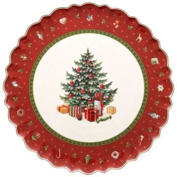 Villeroy & Boch 1485852200 piatto piano Piatto da dessert Rotondo Porcellana Rosso, Bianco 1 pz