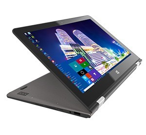 YASHI YP141 laptop Intel Atom® x5-Z8350 Computer portatile 33,8 cm (13.3") Touch screen Full HD 4 GB DDR3-SDRAM 128 GB SSD Wi-Fi 4 (802.11n) Windows 10 Home Nero