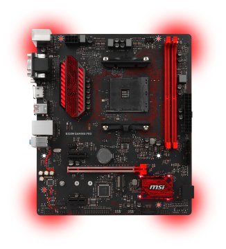 MSI B350M GAMING PRO AMD B350 Socket AM4 micro ATX