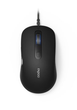 Rapoo N3610 – Mouse ottico con cavo USB, 1000 DPI – Mano destra - nero