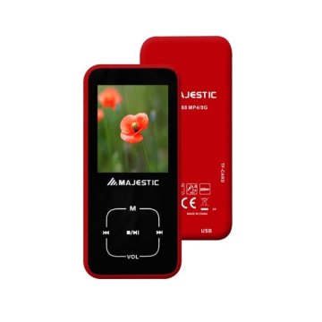 New Majestic BT-8488RD lettore e registratore MP3/MP4 Lettore MP4 8 GB Nero, Rosso