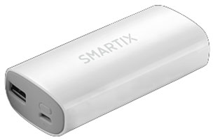 Atlantis Land Smartix Stamina 5200 Ioni di Litio 5200 mAh Bianco