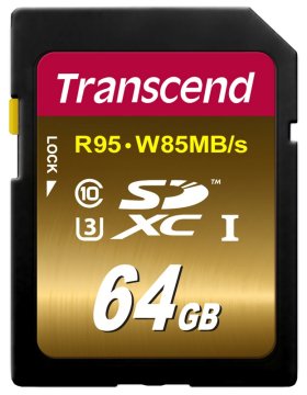 Transcend 64GB, SDXC UHS-I (U3) Classe 10