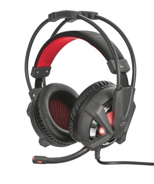 Trust GXT 353 Auricolare Cablato A Padiglione Gaming Nero, Rosso