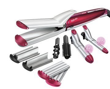 BaByliss MS21E messa in piega Multistyler Rosso, Argento