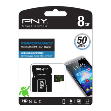 PNY Performance 8 GB MicroSDHC UHS-I Classe 10