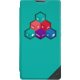 Wiko WiCUBE ROBBY custodia per cellulare Custodia a libro Turchese 2