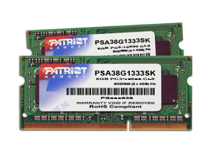 Patriot Memory 8GB PC3-10600 Kit memoria 2 x 4 GB DDR3 1333 MHz