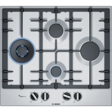 Bosch Serie 6 PCI6A5B90 piano cottura Acciaio inox Da incasso 60 cm Gas 4 Fornello(i)