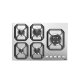 Lofra Urano 75 Acciaio inox Da incasso 75 cm Gas 5 Fornello(i) 2