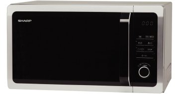 Sharp Home Appliances R-752IN forno a microonde Superficie piana Microonde combinato 25 L 900 W Nero, Argento