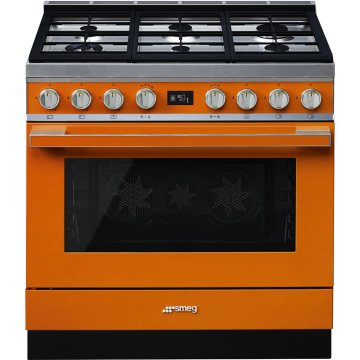 Smeg CPF9GPOR cucina Elettrico Gas Arancione