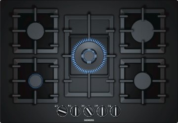 Siemens EP7A6QB90 piano cottura Nero Da incasso Gas 5 Fornello(i)